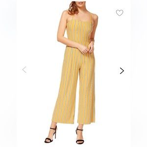 Dex Yellow striped wide-legged jumpsuit Size S